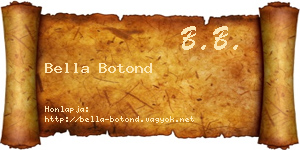 Bella Botond névjegykártya